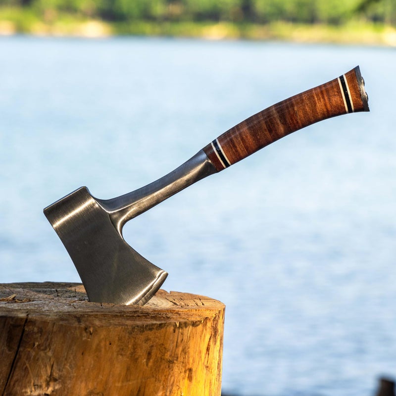 Estwing فأس الرياضي الخاص من ESTWING - فأس تخييم بطول 14" مع هيكل فولاذي مطروق ومقبض جلد أصلي - E24ASEA - Image 4